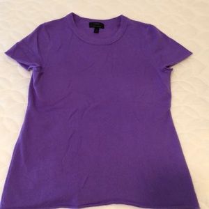 Short sleeve cashmere sweater